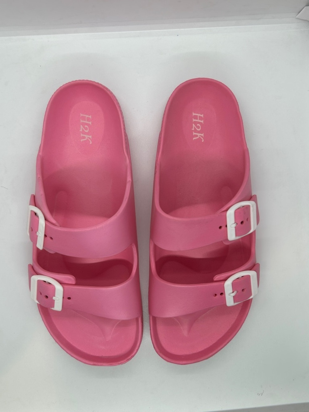 H2K Women’s Lightweight Comfort Soft Slides EVA Adjustable Double...